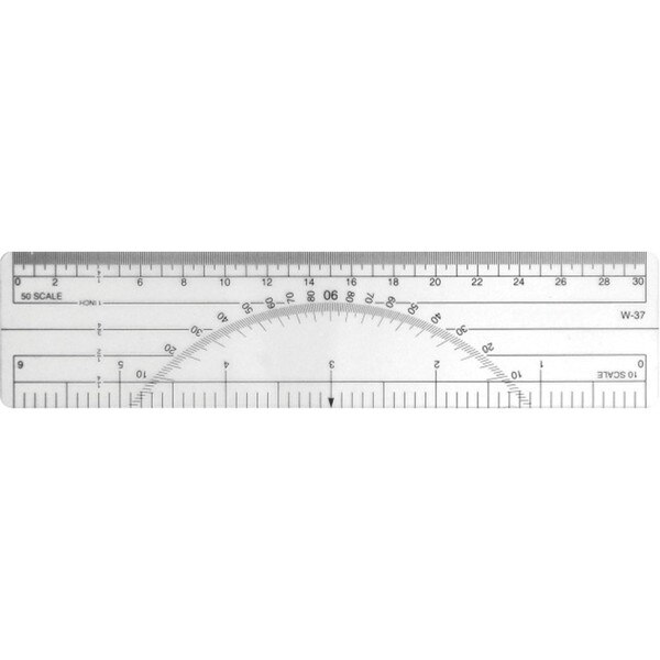 Westcott 6" Metric Protractor Ruler